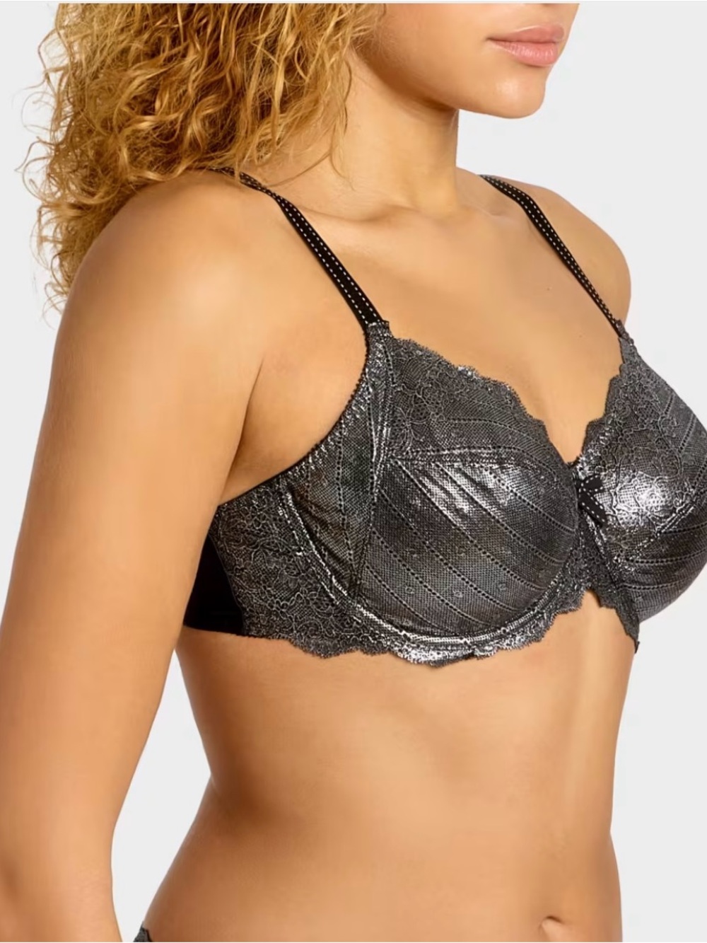 $94. The Chantelle Rive Gauche Full Coverage Unlined Bra Metal Black 36DD NWTS!